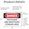 Signmission Pesticides And Insecticide Storage Area Danger Sign, Vinyl Decal, 5in W x 3.5in L, 2PK OS-2PACK-DS-D-35-L-1978 - alternate 2